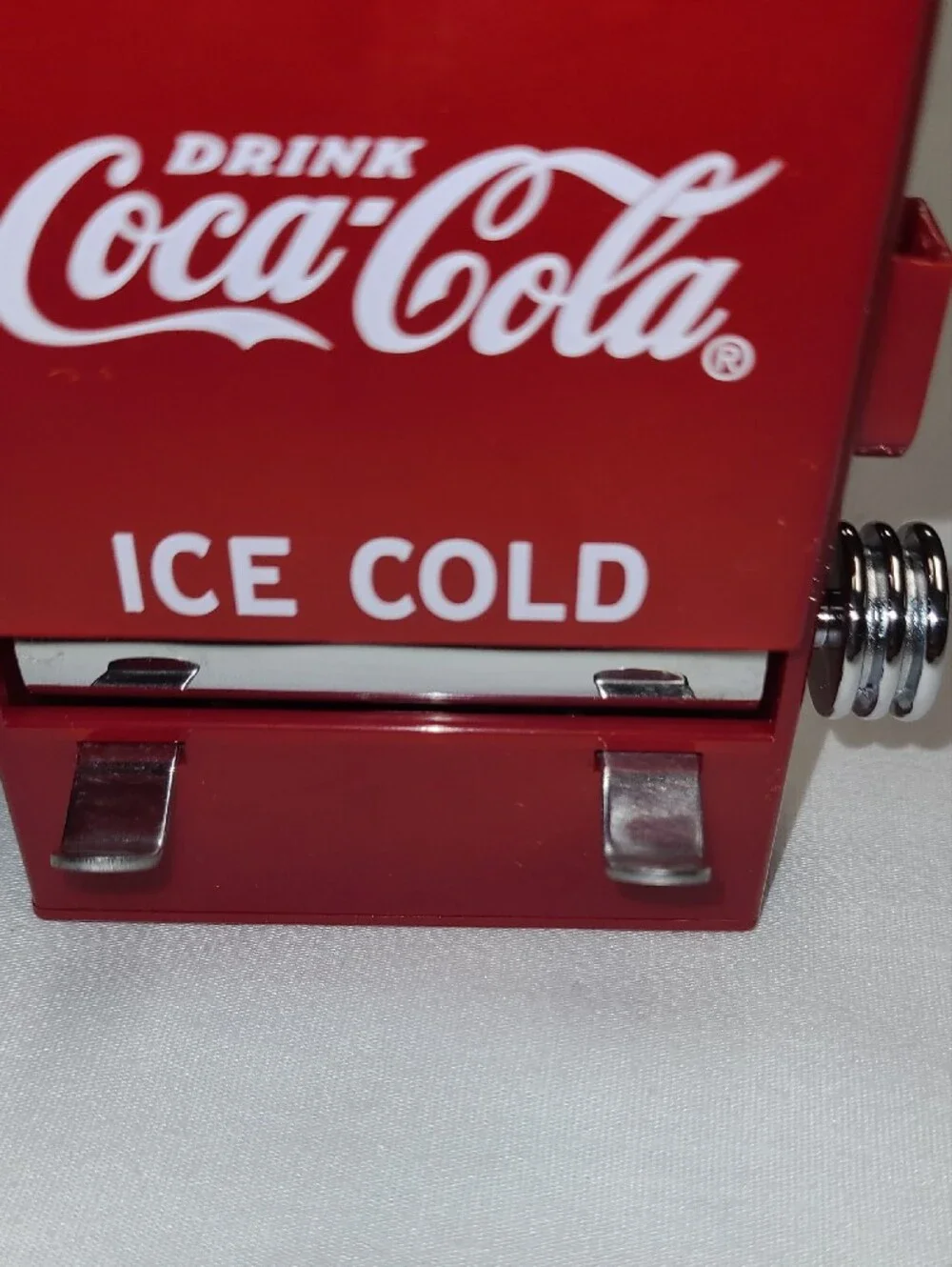 1995  Coca-Cola red vintage cooler toothpick dispenser home or bar collectible